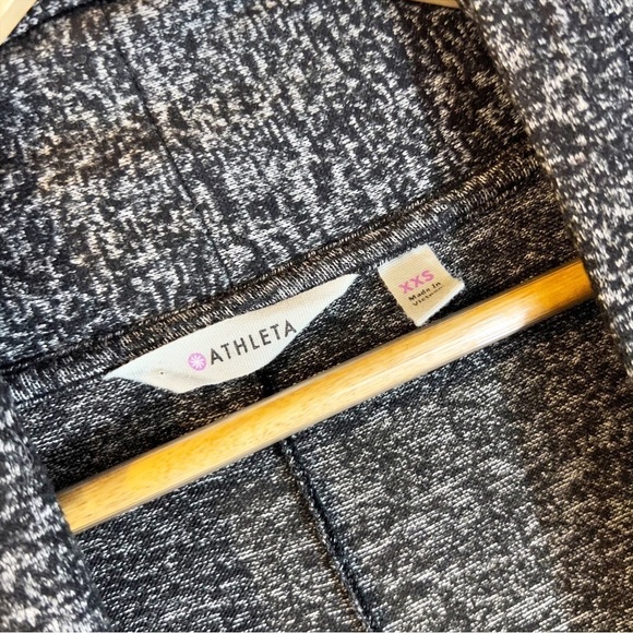 Athleta Luxe Pose Balletcore Wrap in Charcoal Heather XXS Travel Lounge - Picture 4 of 6